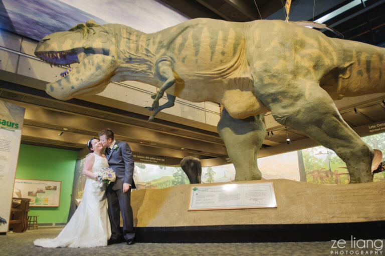 museum of science Boston wedding dinosaur