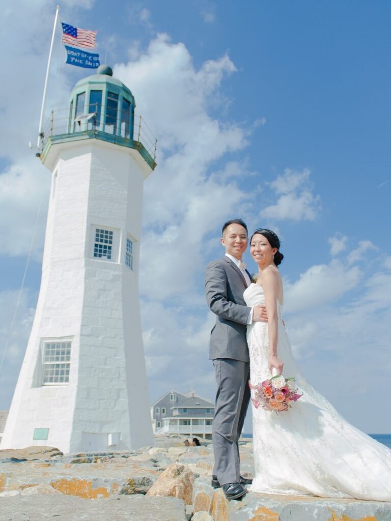 wedding with lighthouse